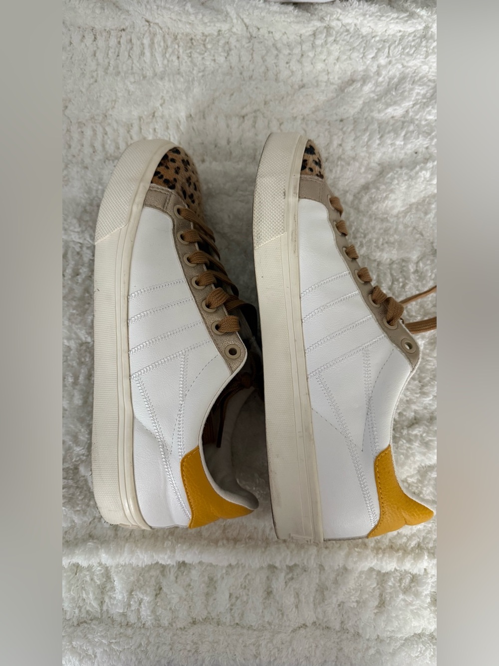 Gola Leopard Print Brown & White Sneakers View 2